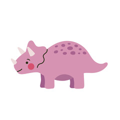 Illustration of a cute dinosaur isolated on a white background