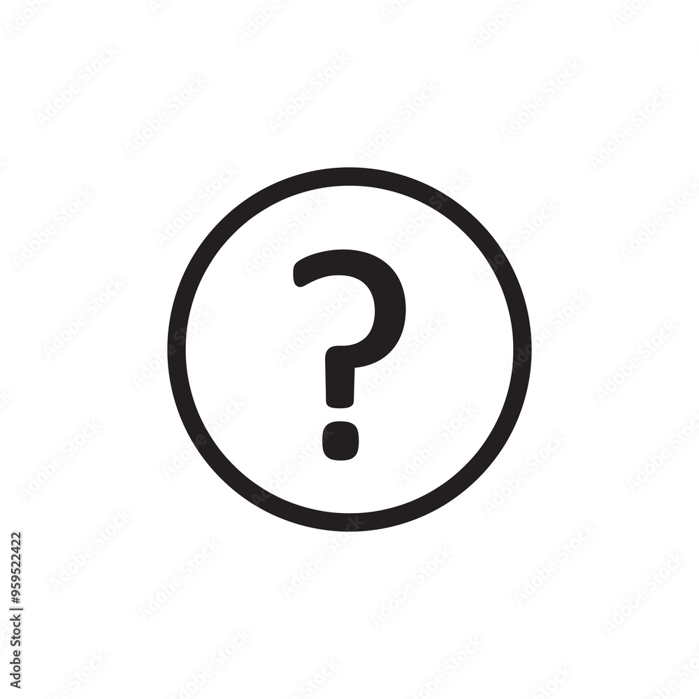 Poster question icon vector, question mark trendy style illustration for web and app..eps
