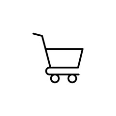 Shopping cart icon,vector flat linear illustration for web and app..eps