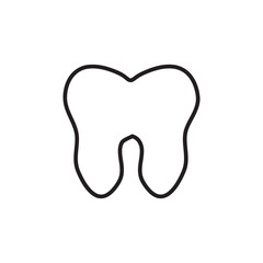 Tooth Icon vector, simple flat linear illustration for web and app..eps