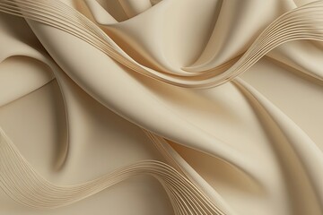 Stylish Cream Abstract Background with Flowing Lines Design
