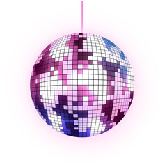 Purple hanging disco ball icon clipart cartoon