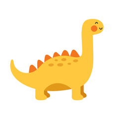 Fototapeta premium Illustration of a cute dinosaur isolated on a white background