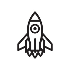 Simple Rocket Illustration With Minimalistic Design Elements
