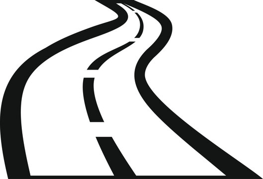 Winding road is disappearing into the distance, promising an exciting journey to an unknown destination