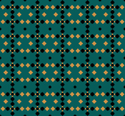 seamless pattern with elements green background for fabric banners home decor surface design packaging vector illustration