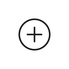 Abstract add vector icon,simple flat linear illustration for web and app..eps