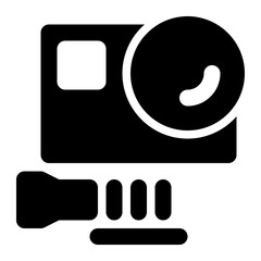camera, action, outdoor, photo, device, gadget solid or glyph icon