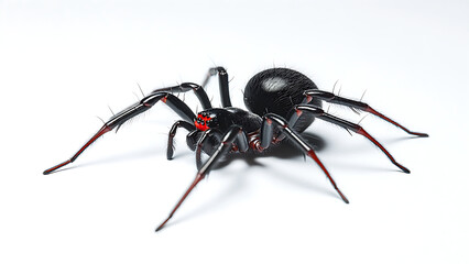 Black spider with red legs.