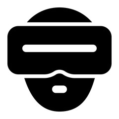 vr, virtual reality, glasses, device, gadget, technology solid or glyph icon
