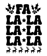 Fa la la la la retro Christmas SVG Bundle, Holidays Designs SVG, Merry Christmas SVG, Heat Transfer,  Making, diy projects, Trees,  cricut