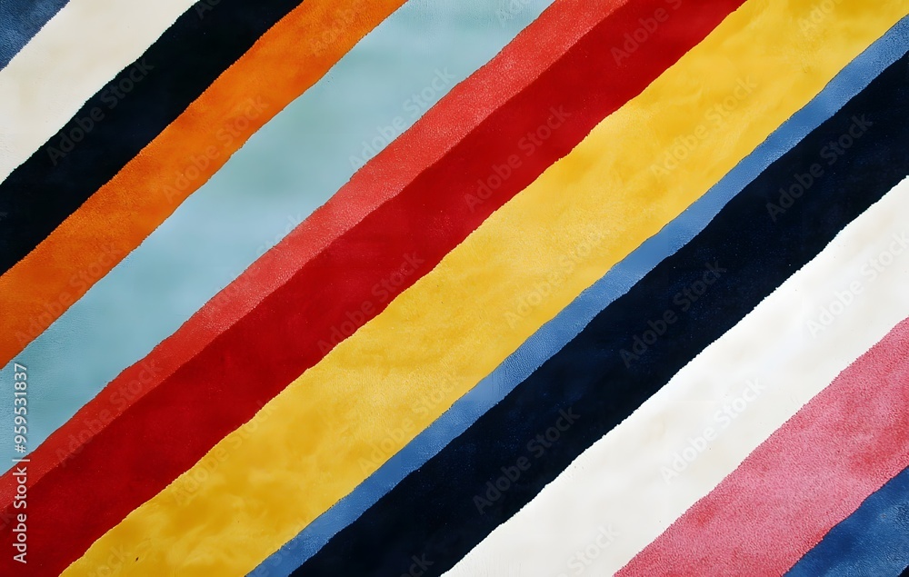 Poster 35. **full-size modern rug pattern with seamless, bold diagonal stripes in a range of colors**