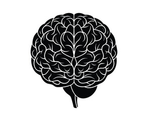 Illustration of a brain silhouette on a white background