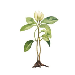 Watercolor of Beansprout isolated white background