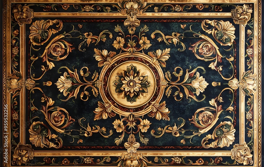 Poster 36. **full-size classic oriental rug design with a seamless array of intricate medallions and border