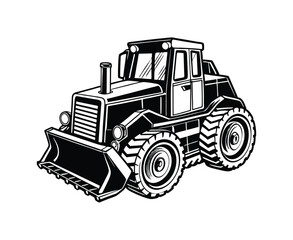 Tractor isolated on a white background