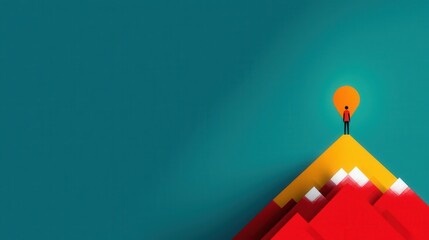 Person standing on a mountain symbolizing overcoming mental health challenges