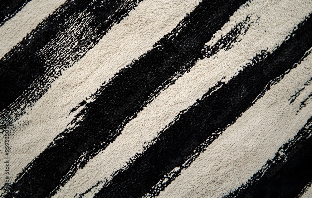 Poster 19. **full-size modern rug pattern with a seamless combination of bold stripes and subtle textures**