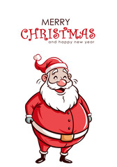 Merry Christmas and New Year Greeting Card.