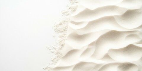 Obraz premium A sandy beach with a white background