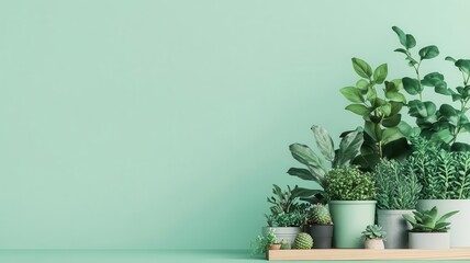 Garden planner with plant icons, natureinspired design, flat design illustration
