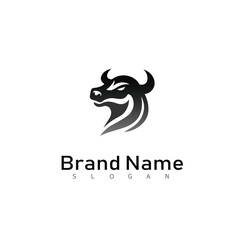 cow bull logo animal design symbol
