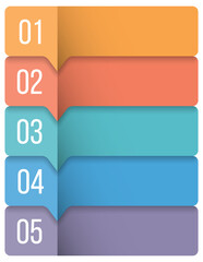 Obraz premium Infographic template with five steps or options