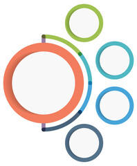 Infographic template with four steps or options