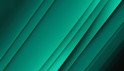 Obraz premium Abstract green background with diagonal lines and shadows.