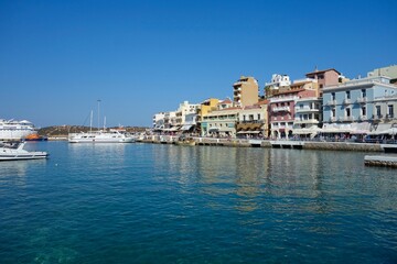 The postcard-worthy town of Agios Nikolaos on the Greek island of Crete