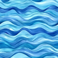 Obraz premium Seamless pattern of layered abstract waves with a watercolor effect
