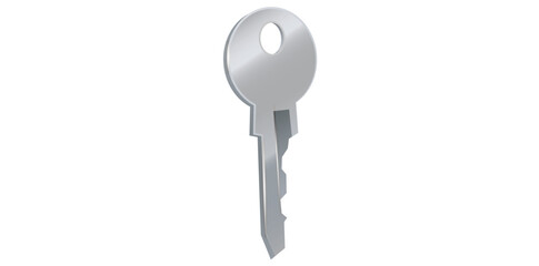 Realistic Silver Key Icon, Safety Lock Key Symbol For Web Design Logo App Vector Illustration.	