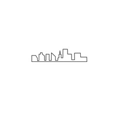 outline of urban buildings