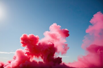 Naklejka premium Sophisticated Pink Smoke Diffusion Against a Crisp Clear Background