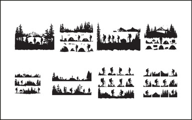 Fototapeta premium Summit Seeker Vector Black Design Mountain Mastery Black Vector Icon