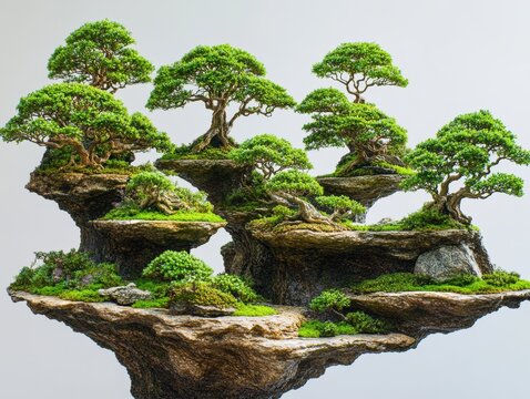 bonsai tree in the garden - Powered by Adobe