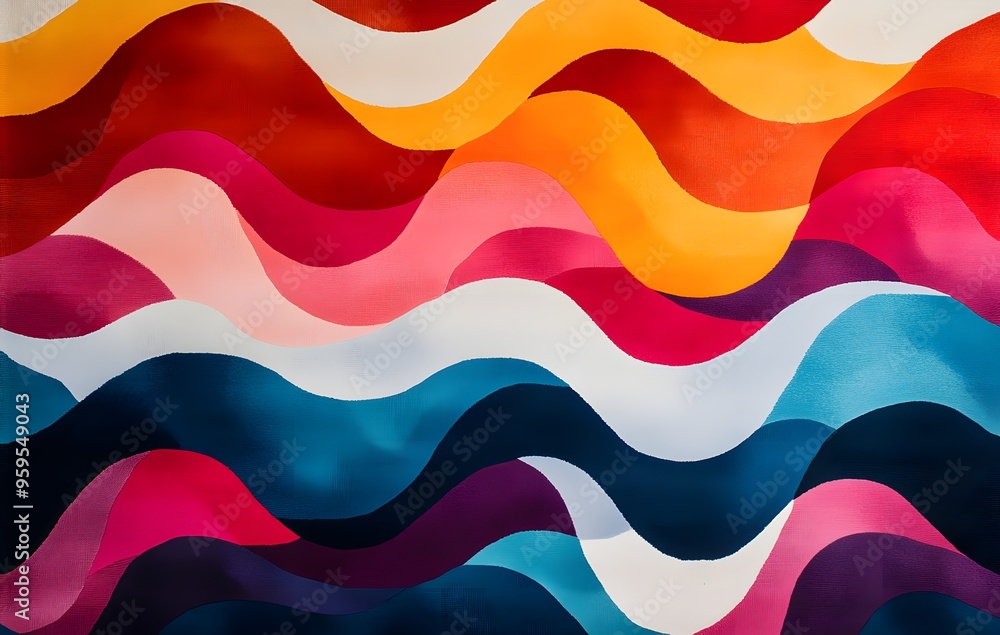 Poster 42. **full-size seamless modern rug pattern with abstract forms and gradient colors**