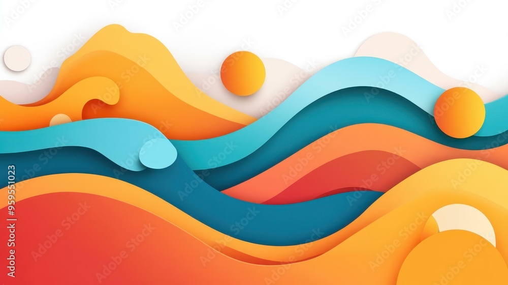 Aufkleber experience the vibrant energy of spiral sound waves in this dynamic abstract background with playful