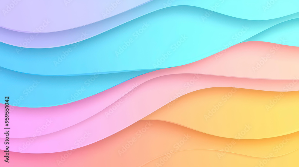 Poster a vibrant soft gradient background with dynamic shadows, enhancing the whimsical cartoonstyle flat i