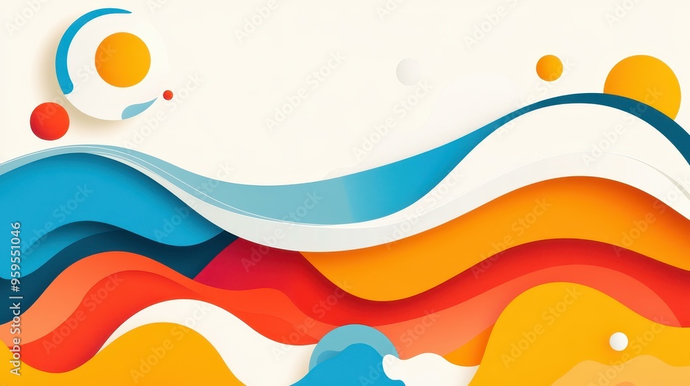 Poster experience the vibrant energy of spiral sound waves in this dynamic abstract background with playful