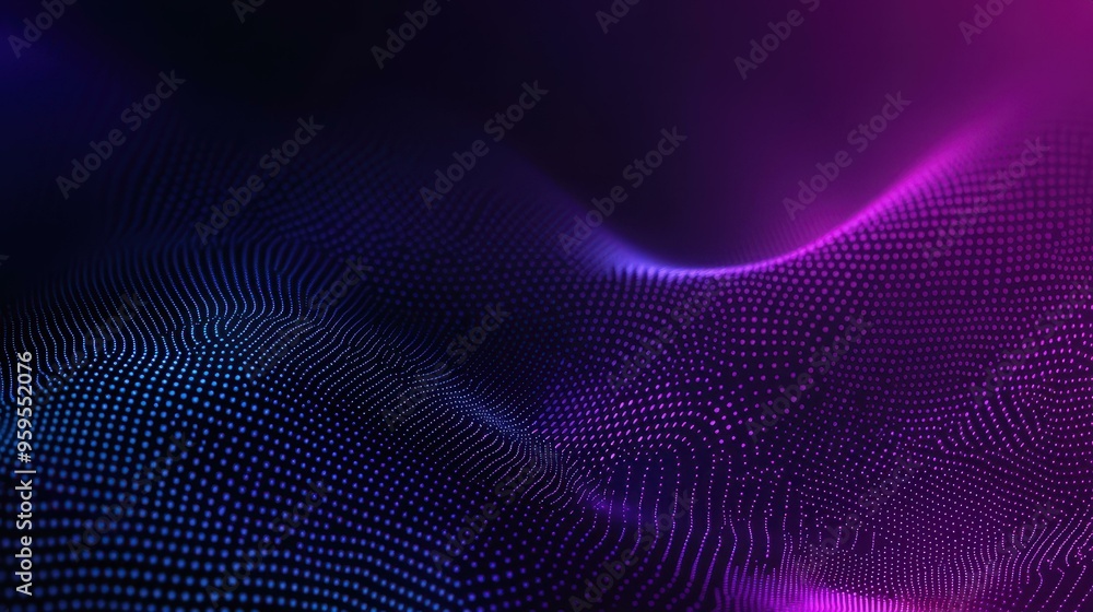Poster a vibrant digital background of glowing dots showcasing big data visualization in a futuristic cyber