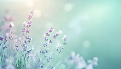 Obraz premium A single pastel color, such as mint green or lavender, providing a soothing and simple backdrop
