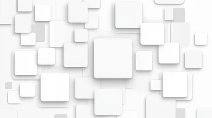 Obraz premium Experience a striking blend of white and gray in this abstract geometric background, featuring trendy square shapes and textures.
