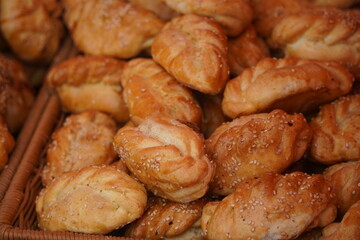 Baked tandoor samsa. Baking with different meats.