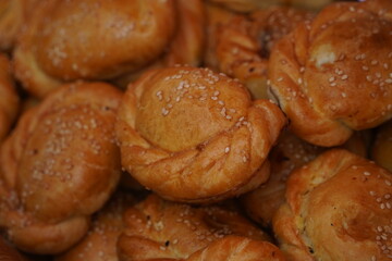 Baked tandoor samsa. Baking with different meats.