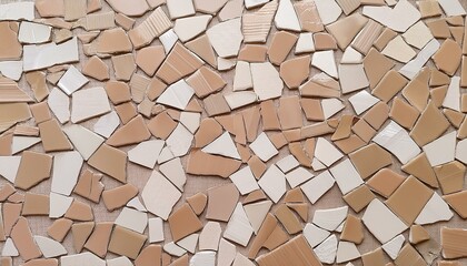 Shattered Symmetry: Beige Tile Pattern for Walls