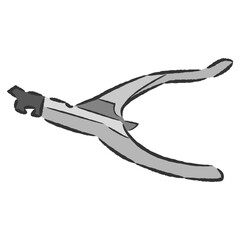 ペット用爪切りの手描きイラスト