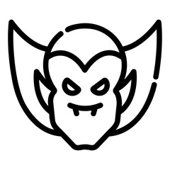vampire Line Icon