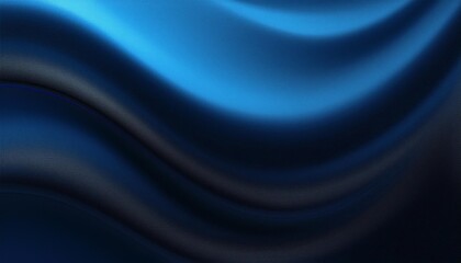Blue Black Gradient with Grainy Texture and Wave Flow
