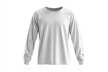 White Long Sleeve Tshirt Mockup Isolated created with Generative AI